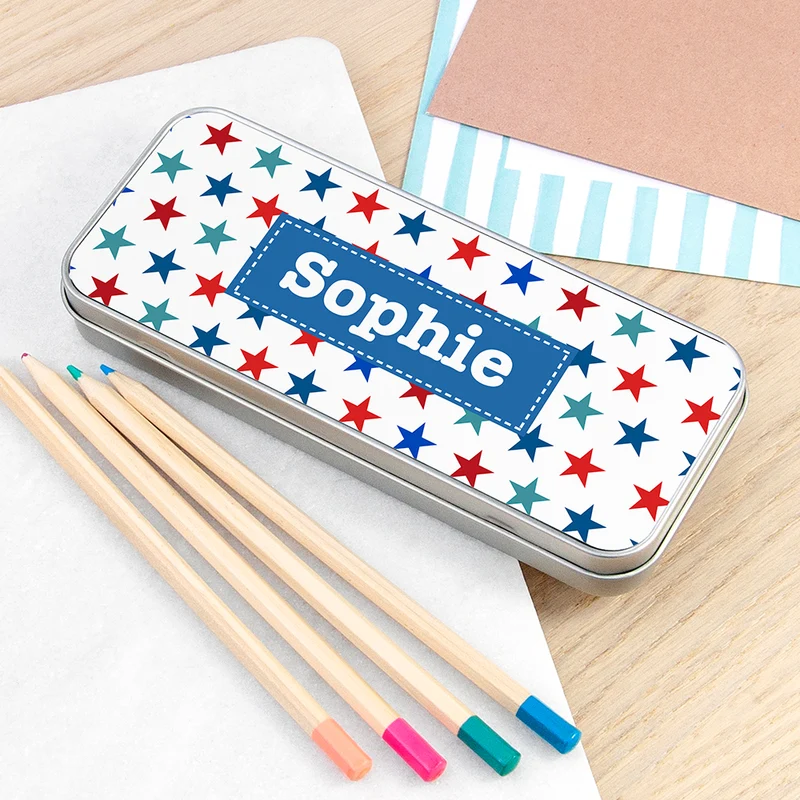 Personalised Personalised Boy's Metal Pencil Case Tin