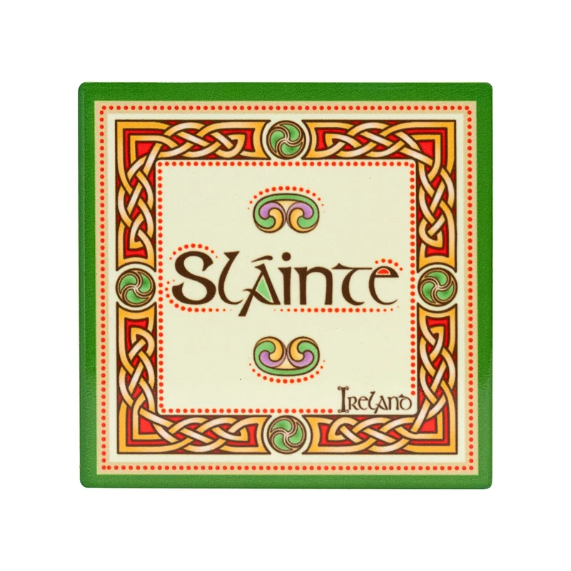 Cork-Backed Ceramic Irish Coasters