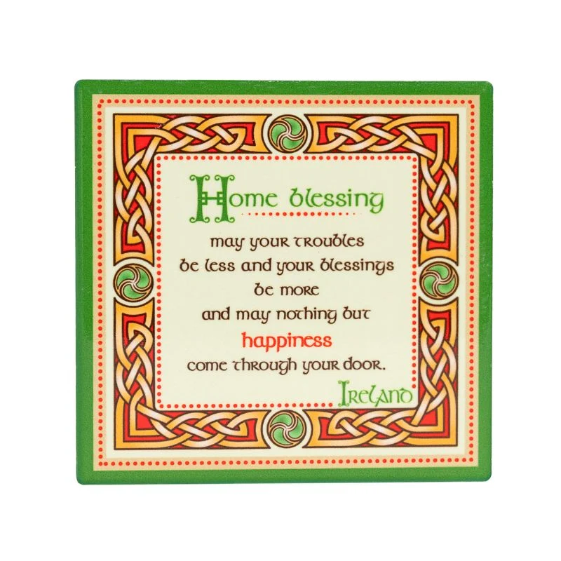 Cork-Backed Ceramic Irish Coasters