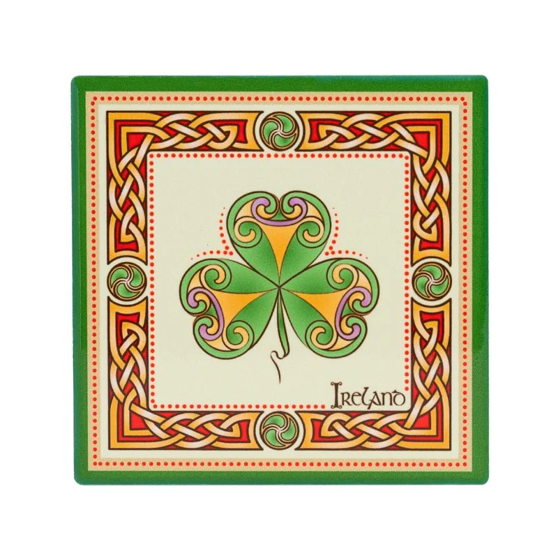 Cork-Backed Ceramic Irish Coasters