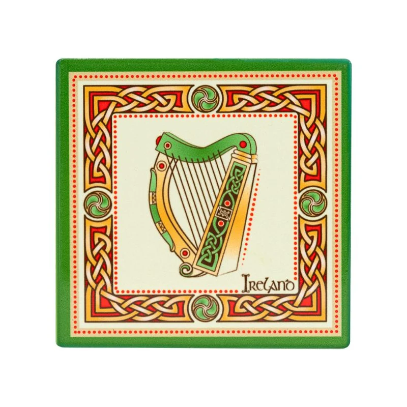 Cork-Backed Ceramic Irish Coasters