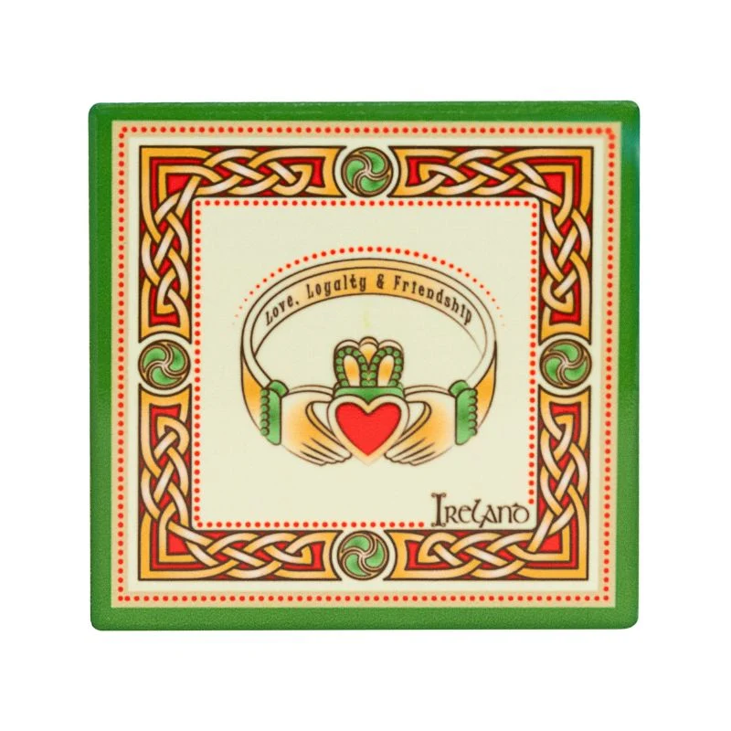 Cork-Backed Ceramic Irish Coasters