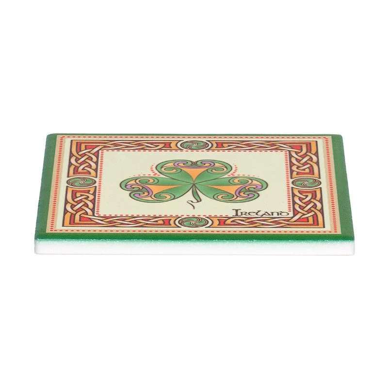 Cork-Backed Ceramic Irish Coasters