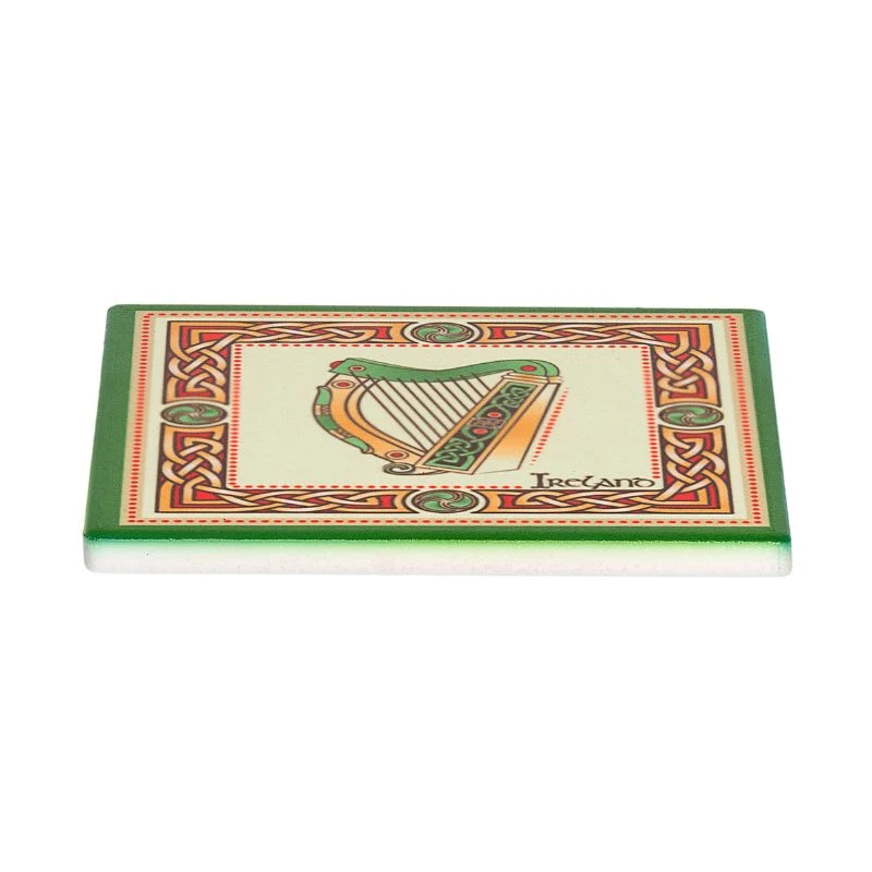 Cork-Backed Ceramic Irish Coasters