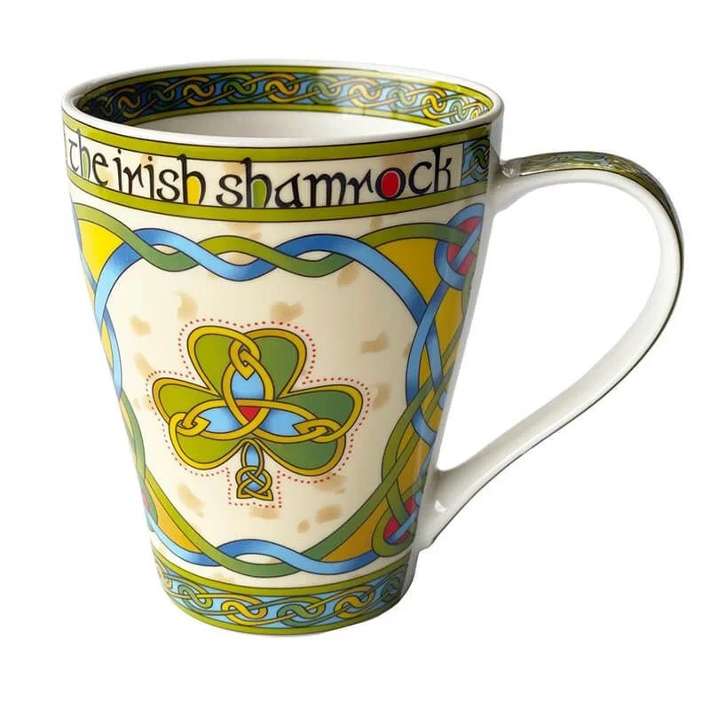 Irish Tea Set with Shamrock Design Mug & Teapot