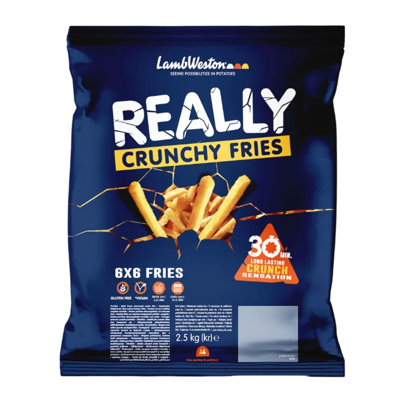 Lamb Weston Really Crunchy French Fries 6 X 6MM - 4 X 2.5KG