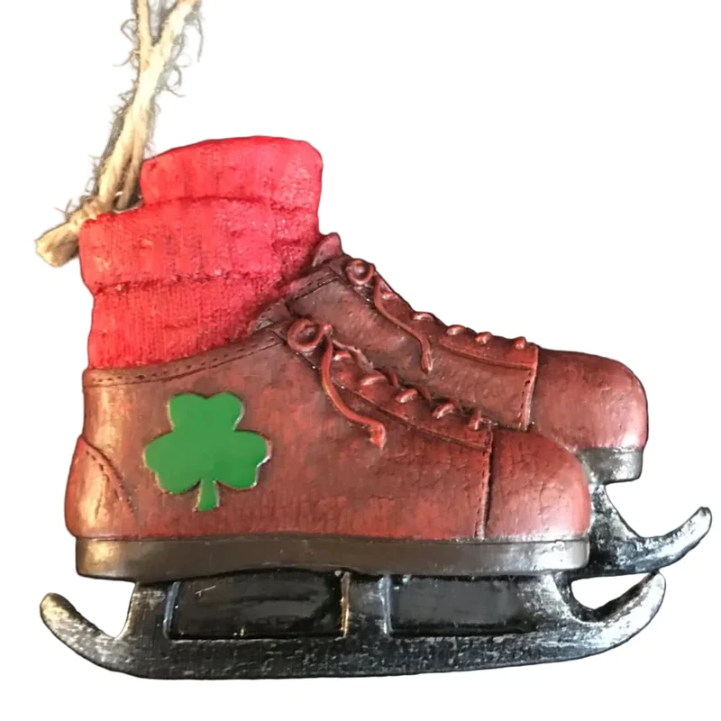 Vintage Shamrock Ice Skate Ornament