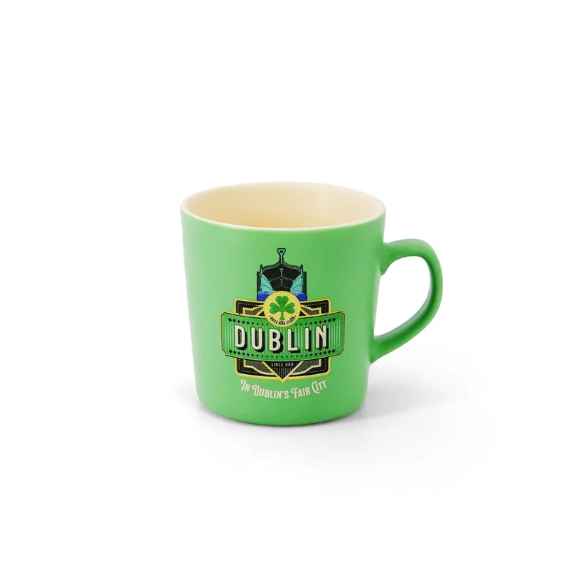 Ceramic Dublin Irish Coffee Mug, Green