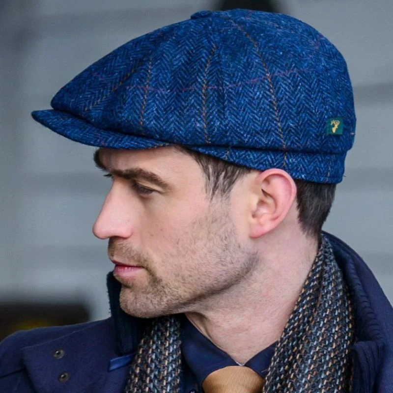 Herringbone Tweed Flat Cap