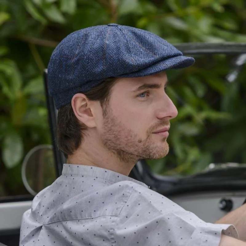 Herringbone Tweed Flat Cap