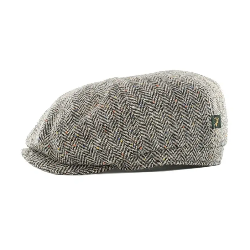 Herringbone Tweed Flat Cap
