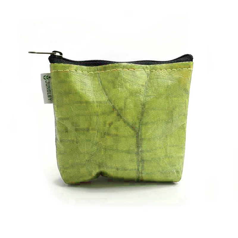 Leaf Leather Straight Edge Coin Bag