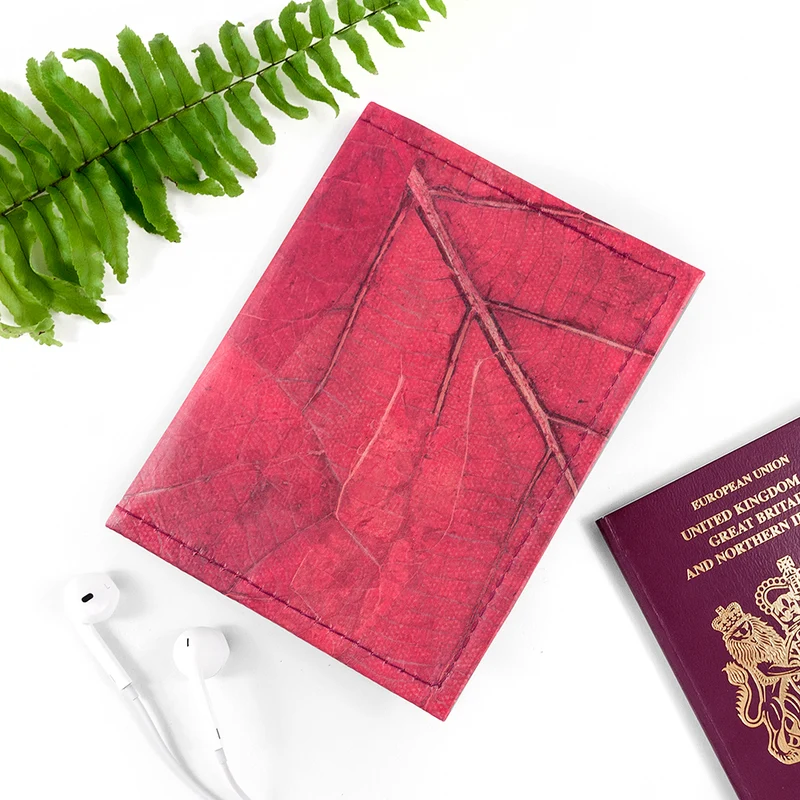 Leaf Leather Passport Cover