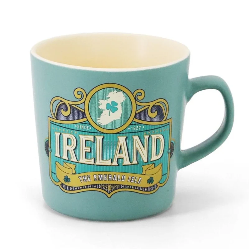 The Emerald Isle Retro Coffee Mug, Teal