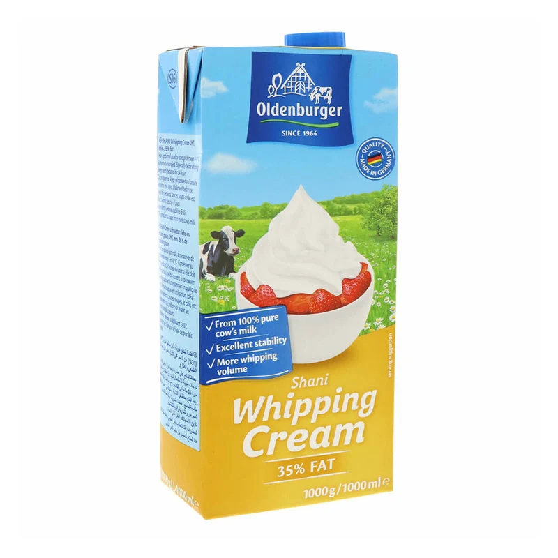 Oldenburger Shani Whipping Cream, 35% Fat - 1LTR