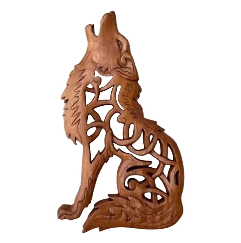 Howling Wolf Carving