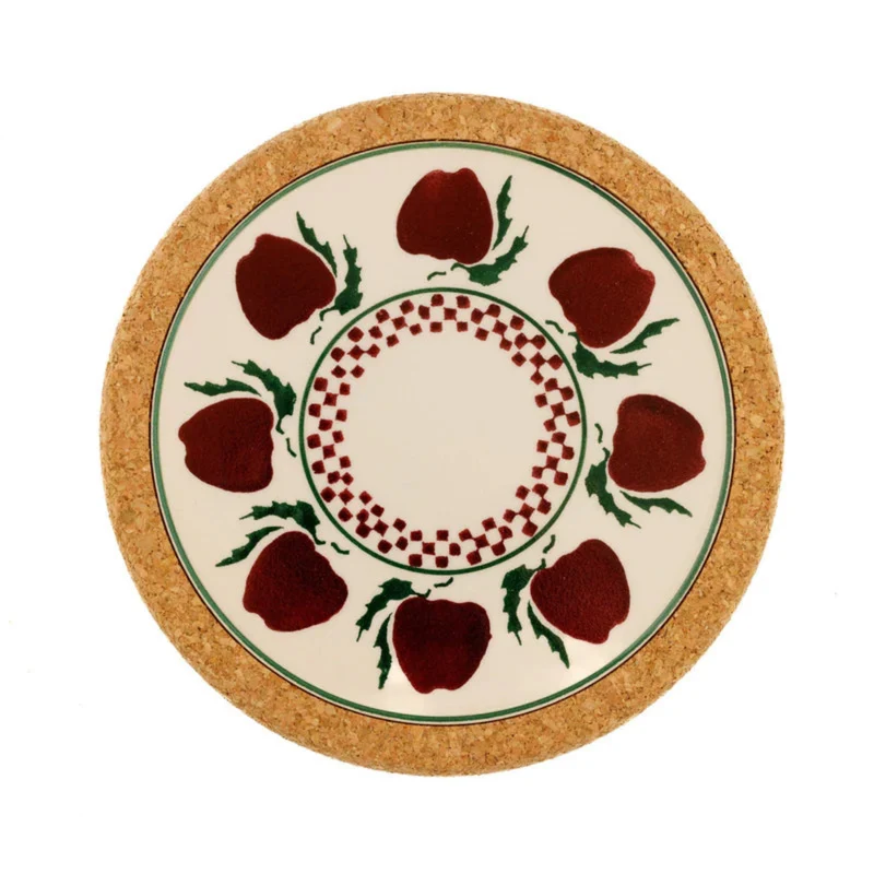 Round Apple Cork Trivet