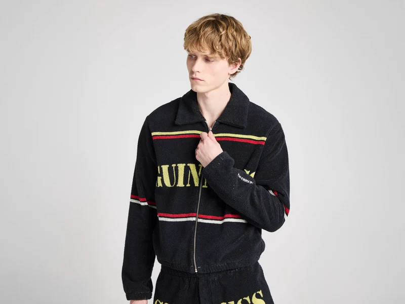 Unisex JW ANDERSON X GUINNESS TOWELLING JACKET IN BLACK