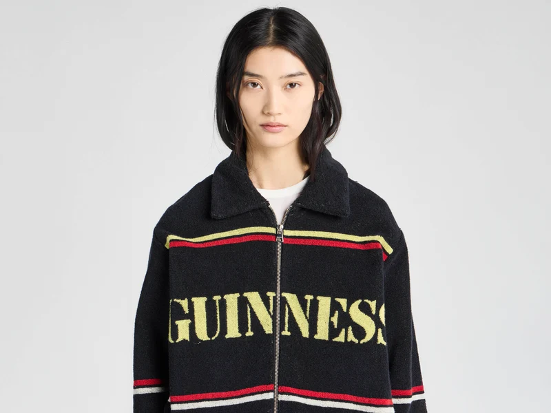 Unisex JW ANDERSON X GUINNESS TOWELLING JACKET IN BLACK