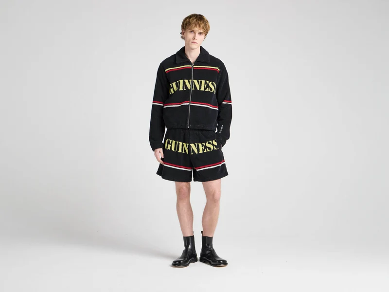 Unisex JW ANDERSON X GUINNESS TOWELLING JACKET IN BLACK