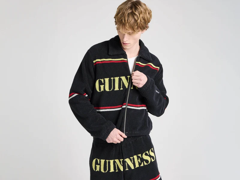 Unisex JW ANDERSON X GUINNESS TOWELLING JACKET IN BLACK