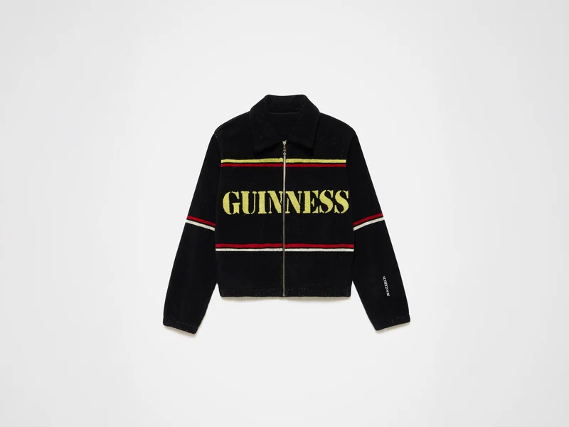 Unisex JW ANDERSON X GUINNESS TOWELLING JACKET IN BLACK