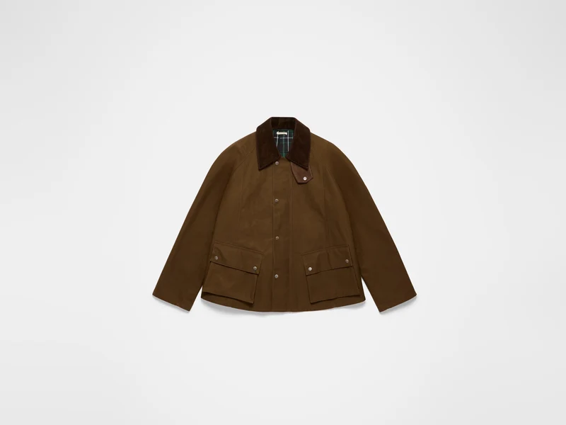 MENS RAGLAN SLEEVE OUTDOOR JACKET IN DARK OLIVE