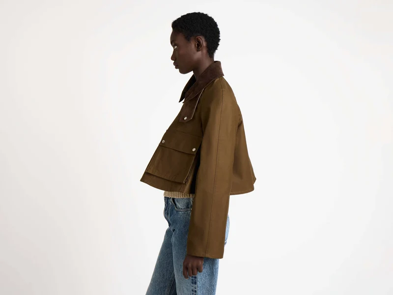 WOMENS BARN JACKET IN DARK OLIVE
