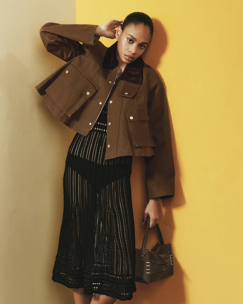 WOMENS BARN JACKET IN DARK OLIVE