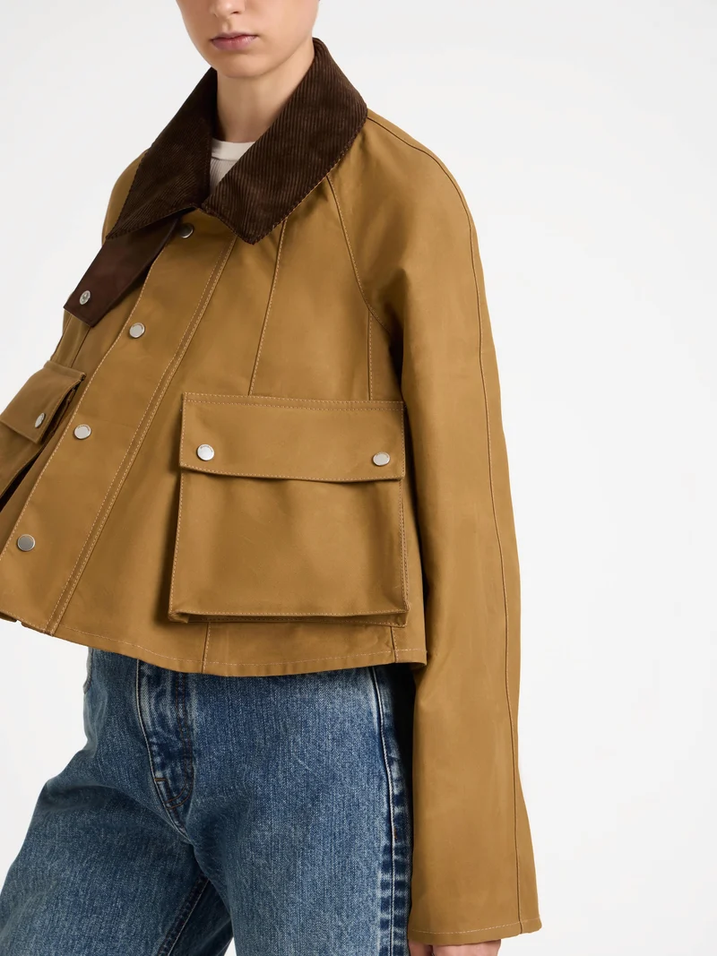 WOMENS BARN JACKET IN BISCUIT