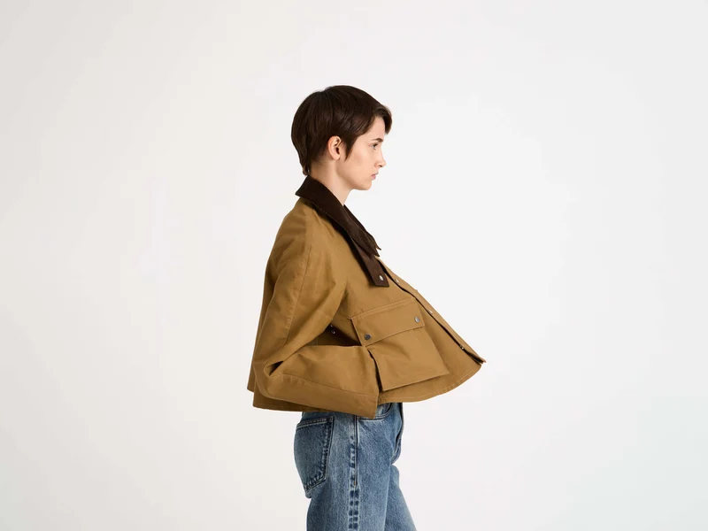 WOMENS BARN JACKET IN BISCUIT