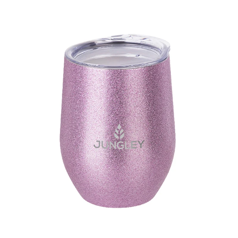 Personalised Glitter Stemless Wine Tumbler