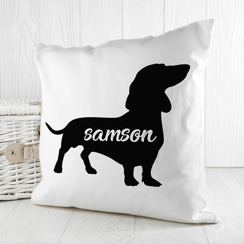 Personalised Dog Silhouette Cushion Cover