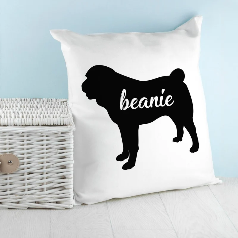 Personalised Dog Silhouette Cushion Cover