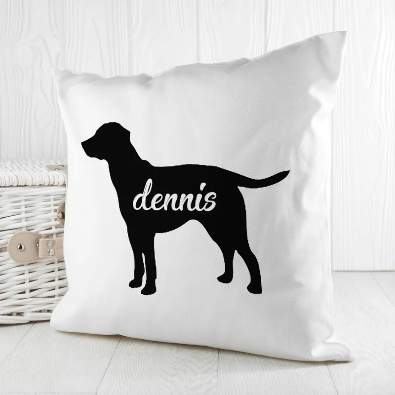 Personalised Dog Silhouette Cushion Cover