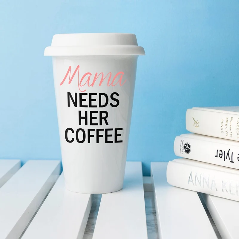 Personalised Needs Her Coffee Travel Mug