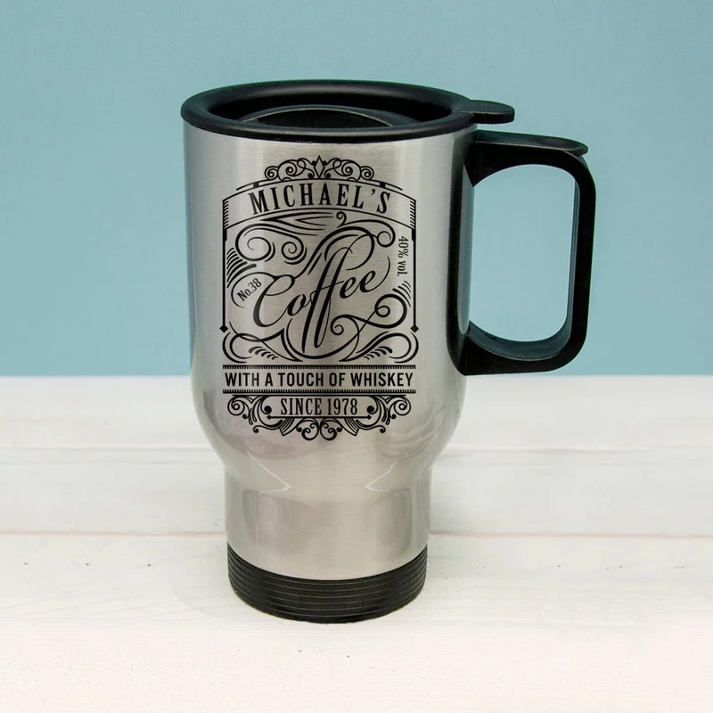 Personalised Coffee With Whisky Travel Mug