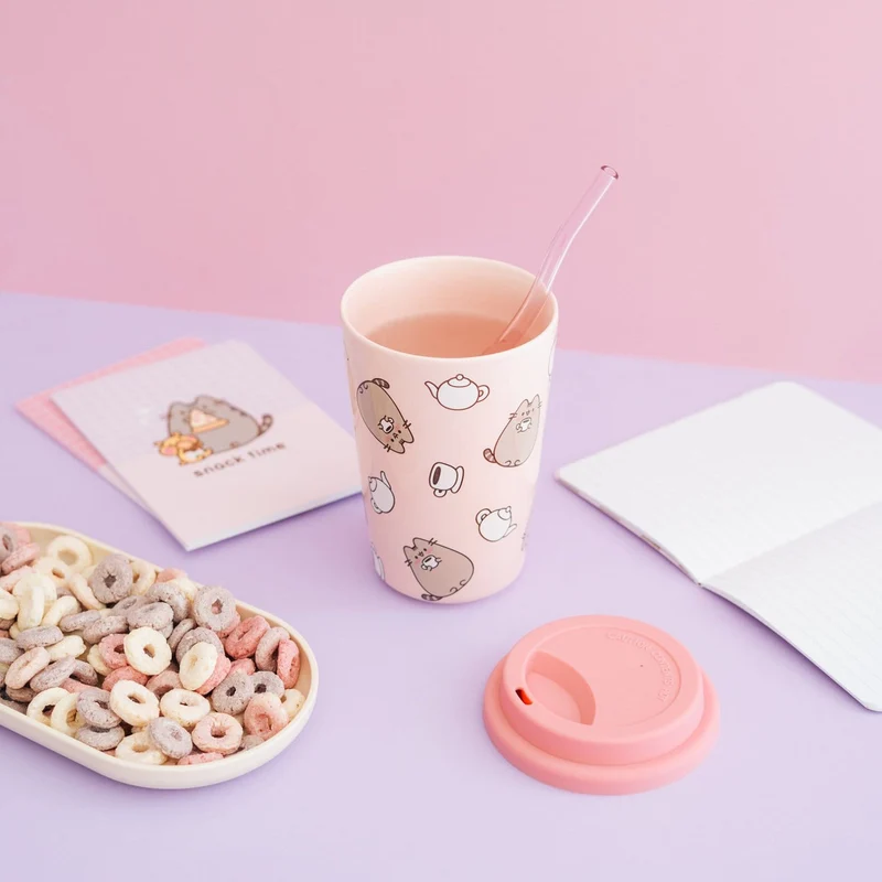 Pusheen Keramikbecher mit Deckel 400 ml