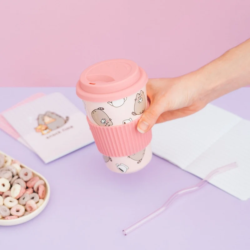 Pusheen Keramikbecher mit Deckel 400 ml