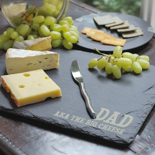 Personalised Big Cheese Rustic Slate Cheese Board