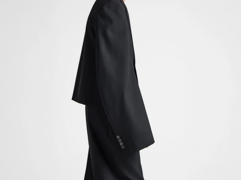 MENS WIDE SLEEVE BLAZER IN BLACK