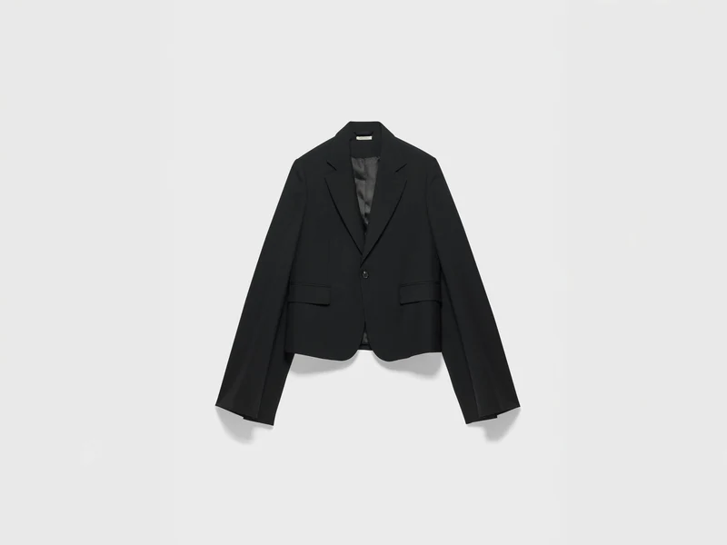 MENS WIDE SLEEVE BLAZER IN BLACK