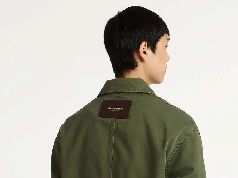 MENS PATCH POCKET JACKET IN WASHED GREEN