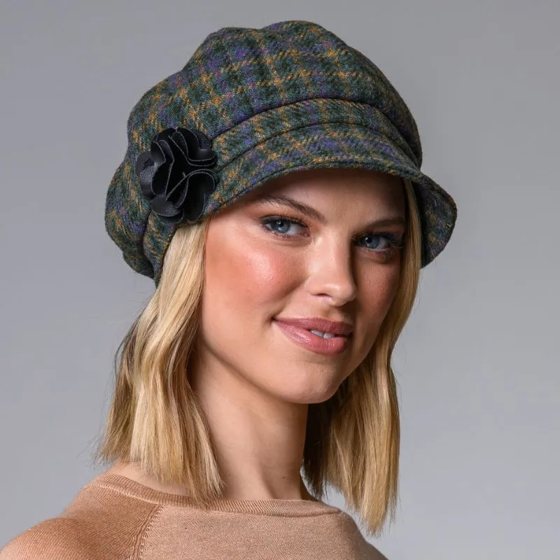 Women's Irish 8 Piece Hat with Rosette Detail
