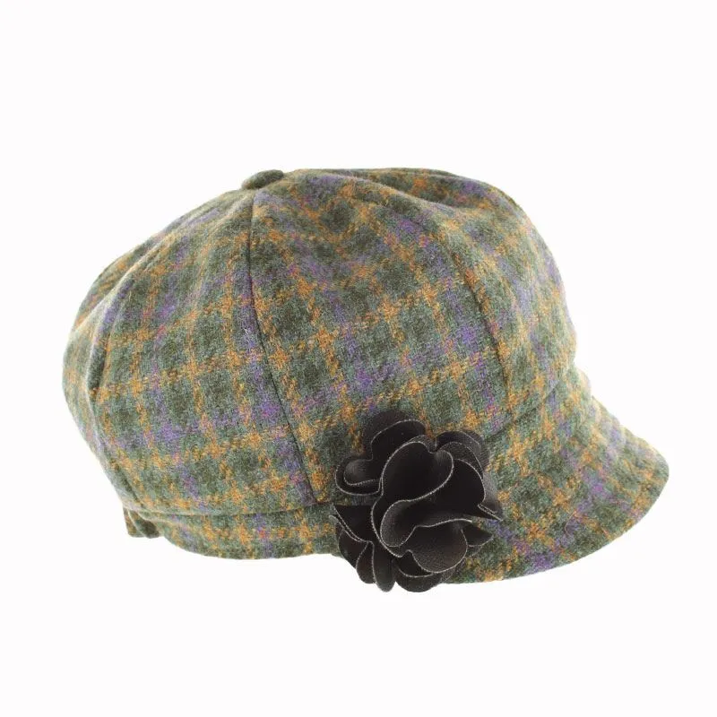Women's Irish 8 Piece Hat with Rosette Detail