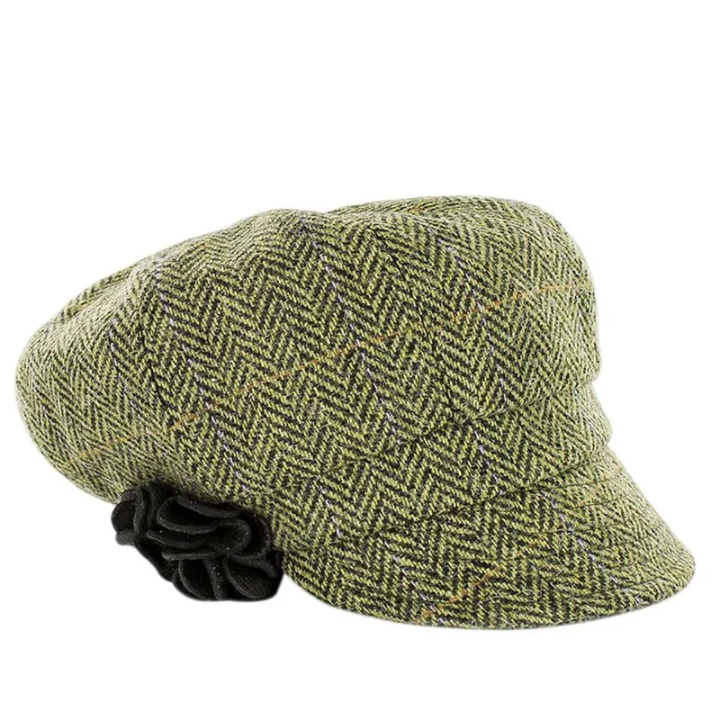 Women's Irish 8 Piece Hat with Rosette Detail