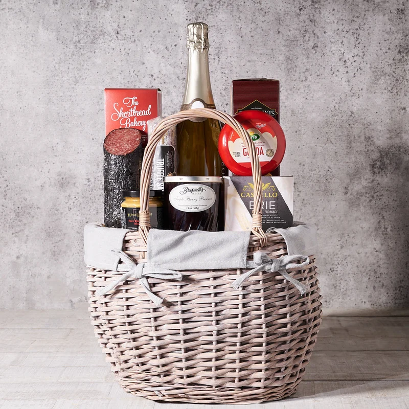 Champagne and Cheese Extraordinaire Gift Basket