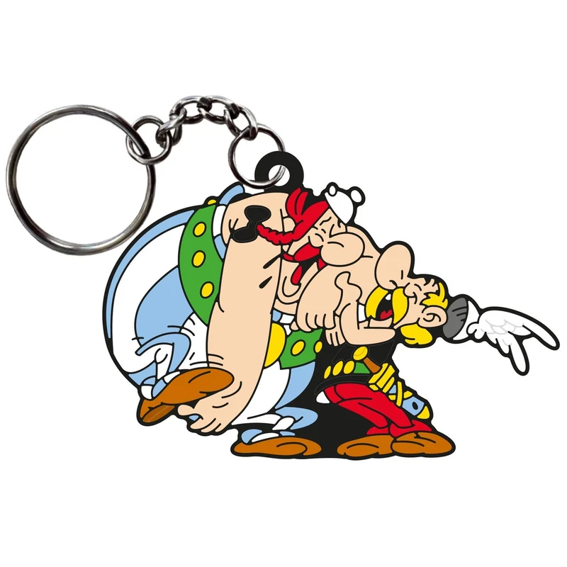 Asterix Schlüsselanhänger Asterix & Obelix Laughing 9 cm
