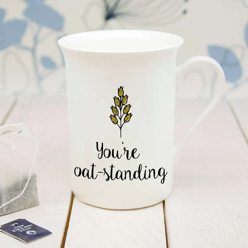 Personalised Oat-Standing Bone China Mug