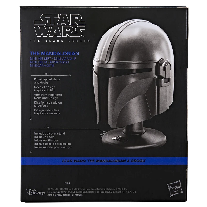 Star Wars - Mandalorian Mini Helm Replik auf Base